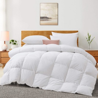 Peace Nest All Season Goose Feather Down Duvet Insert with 233TC Cotton Cover, King