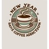 New Year, Same Coffee Addiction Adult Long Sleeve Hoodie - 2 of 2