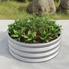 Lirago Round Galvanized Metal Raised Garden Bed-Large Outdoor Planter Box for Vegetables and Flowers Silver 32"Lx32"Wx11.42"H - 2 of 4