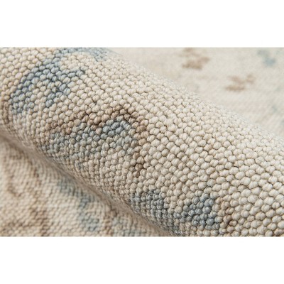 Anatolia Classic Medallion Beige Wool Blend 5'3" x 7'6" Area Rug
