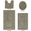 Lux Premium 100% Cotton Tufted Solid Reversible 4 Piece Bath Rug Set – Ultra-Soft, Water-Absorbent, Durable, Machine Washable Bathroom Rug - 2 of 4