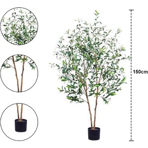 Artificial Olive Trees, Fake Olive Tree With Adjustable , Faux Potted Olive Tree for Living Room Bedroom Home Office Decor - 1 of 4