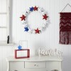 Nearly Natural 21” Americana Wreath with Stars Red White and Blue - image 3 of 3