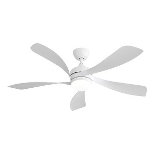 BestParts 52" Modern LED Ceiling Fan - 3-Color Dimmable, 5 ABS Blades, Remote Control - 1 of 4