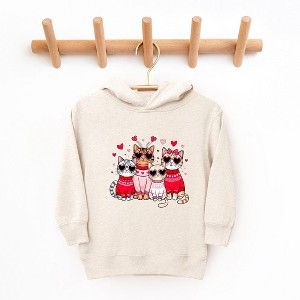 The Juniper Shop Valentine Kittens Toddler Graphic Hoodie - 1 of 3