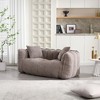 Chic Crate-Square Bean Bag Recliner Sofa – High-Resilience Foam Core for 2 Adults, Multi-Use Lounge Chair - 3 of 4