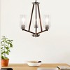 DORESshop 3-Light Brown and Brushed Nickel Chandelier with E26 Base, No Bulbs Included - 2 of 4