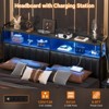 Besiost Upholstered Headboard with LED Light, Height Adjustable Headboards with Storage and Outlets - 4 of 4