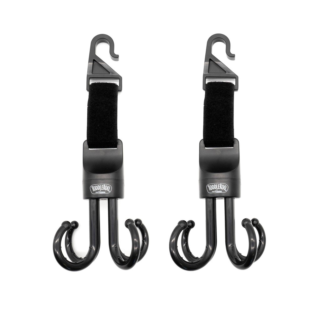 Photos - Pushchair Accessories Toddleroo by North States Super Swivel Hooks for Car or Stroller - 2pk - Black