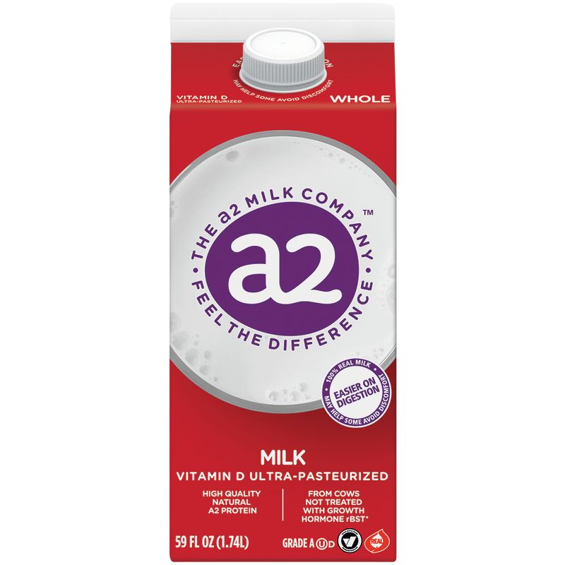 a2 Milk Whole Vitamin D Ultra-Pasteurized - 59 fl oz, 1 of 11