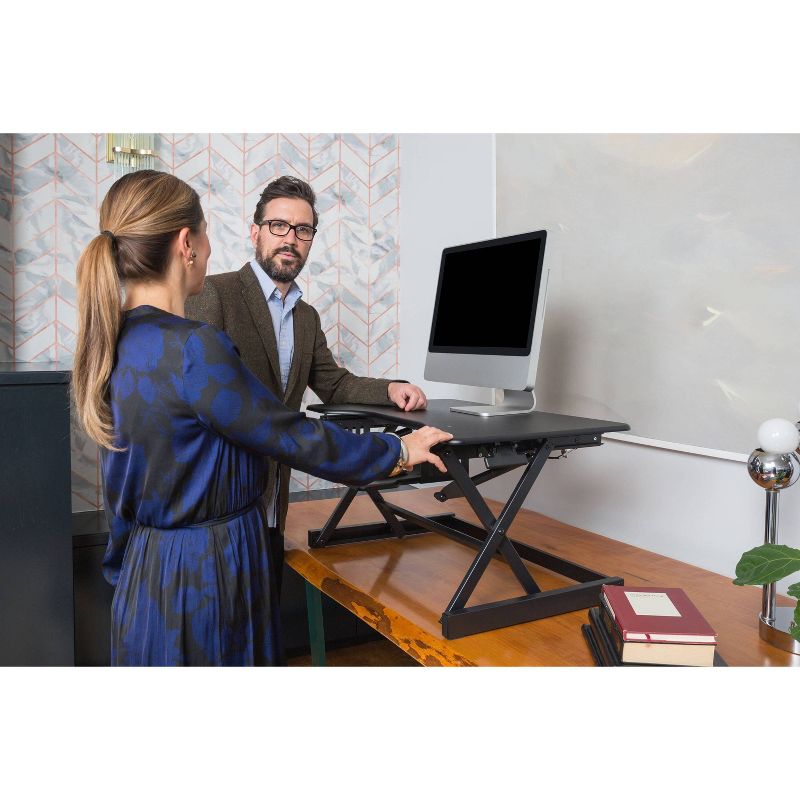 Height Adjustable Sit To Standing Desk Riser - Rocelco, 5 of 9