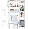 Aheaplus 31'' W Over-the-Toilet Storage Shelf with 2 Drawers and 4 Hooks for Restroom and Laundry - 2 of 4