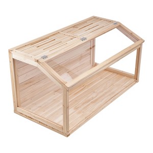 VEVOR Wooden Hamster Cage, 270° Viewing Hamster Habitat, 40 x 20 x 20in, Dwarf Hamster Cages with Openable Top, Ventilated Small Animal Cage, Beige - 1 of 4