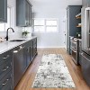 10'x13' Washable Modern Abstract Rug, Thin Foldable, Non-Slip, Non-Shedding, Easy Care for Living Room, Bedroom, Kitchen, Dining, Blue/Yellow - 2 of 4