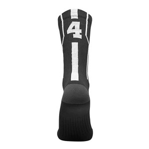 Mk Socks Player ID Jersey Number SINGLE Crew Sock - Black, White - 1 of 1