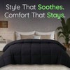 King Size Weighted Comforter, 30 Lbs, 3X Fluffier, Soft Plush, Fits California King, Black - 2 of 4
