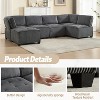 MOONMISS Modular 6- Seat  Sectional Sofa U Shaped Modular Couch with Reversible Chaise Modular Sofa Sectional Couch for Living Room - 2 of 4