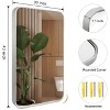 NicBex 40x30" Rect Bathroom Mirror with Aluminum Alloy Frame,Round Corner Metal Wall Mirror with 4mm HD Glass,Anti-Rust&Shatterproof Mirror - 3 of 4