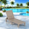 FURNIinspire Patio Chaise Lounges lounge chair with 5 Levels Adjustable Backrest, Suitable for courtyard, garden, light brown, 75“*23"*11.26" - 2 of 4
