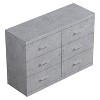 Galano Carmelo 6 Drawer Dresser (Interlock) - Concrete - 3 of 4