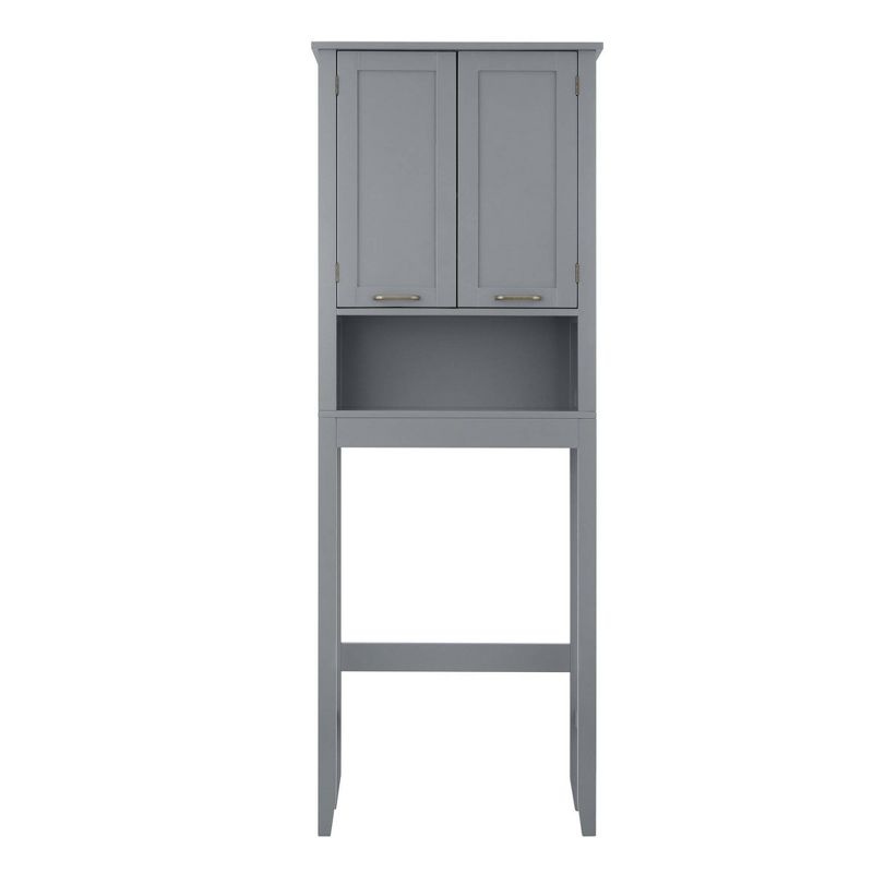 Mercer Mid Century Modern Wooden Over-the-Toilet Cabinet Gray - Elegant Home Fashions, 5 of 9