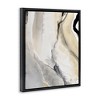 Stupell Industries Abstract Paint Strokes Fluid Beige Movement Floating Frame Canvas Art, Black, 17" x 21" - 2 of 4