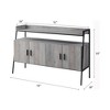52" Composite Wood TV Stand with 4 Door Storage and Open Shelf, Durable Construction for Living Room - 3 of 4