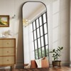 Likepay Arch-Shaped Freestanding Alloy Frame Full-Length Mirror - 56in Length × 21in Width (Black/Gold/Silver Options) - 2 of 4