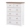 6 Drawers Dresser Chests For Bedroom Tall Chest Sturdy Frame Dressers Organizer For Living Room Hallway - 4 of 4