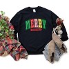 Simply Sage Market Women's Graphic Sweatshirt Merry Christmas Varsity Colorful - 3 of 4