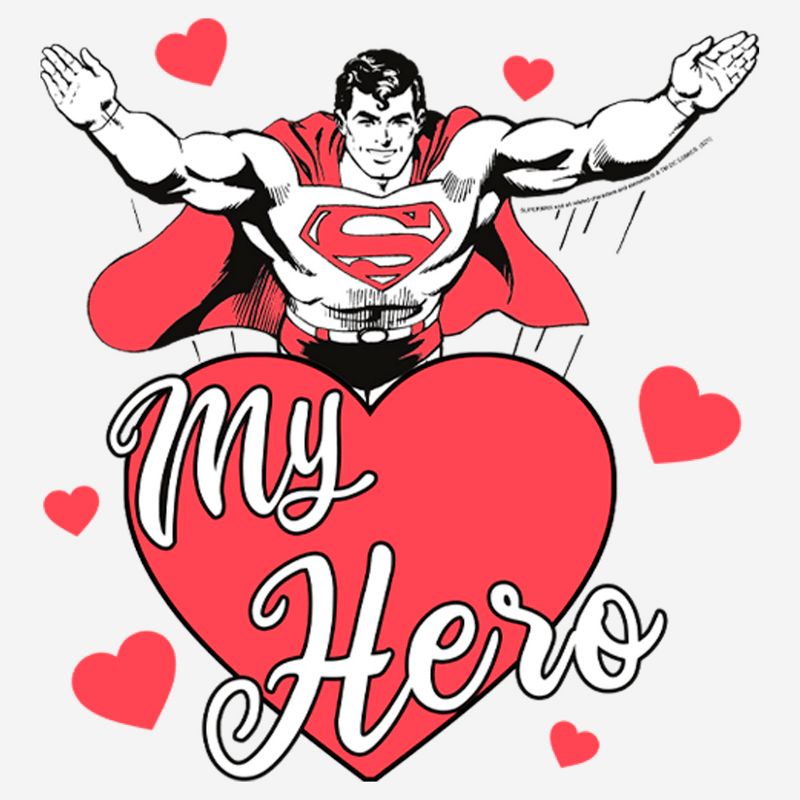 Women's Superman Valentine's Day My Hero T-Shirt, 2 of 5