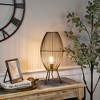 Northlight Oval Cage-Style Iron Table Lamp - 20" - Black and Gold - 2 of 4