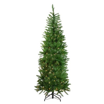 Northlight 6.5' Pre-Lit Pencil River Fir Artificial Christmas Tree - Clear Lights