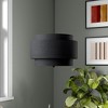 Hudson and Canal 16" Wide 2-Light Pendant with Tiered Fabric Shade - 2 of 4