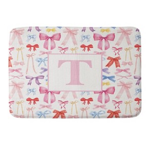 Deny Designs April Lane Art Bows Monogram Memory Foam Bath Mat - 1 of 4