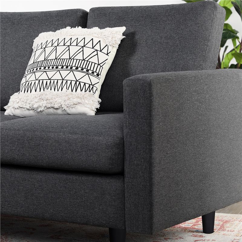Yaheetech Modern Loveseat Sofa Upholstery Fabric 3-Seater Sofa Couch-Gray, 6 of 10