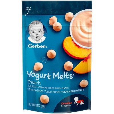 Gerber Yogurt Melts Peach Freeze-Dried Snacks - 1oz