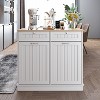 Two-Compartment Tilt-Out Trash Cabinet, Pet Proof Kitchen Trash Cabinet, Free Standing Laundry Sorter Cabinet, Laundry Hamper - 4 of 4
