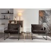 CAVINAS Modern Minimalist Accent Chair,Set of 2,Upholstered Hanging Armchair with Arm Pocket&Metal Frame,Leisure Chair for Living Room - 2 of 4