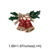 Unique Bargains Christmas Brooches Wreath Wind Chime Alloy Dripping Wax Multicolor 1.57"x2.17" 1 Pc - 3 of 4