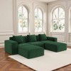118-inch Modular Sectional Sofa with Cloud Corduroy Fabric, Convertible Sofa Bed, Footrests & Flexible Configuration - 2 of 4