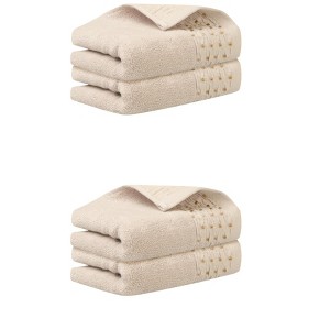 Unique Bargains Embroidery Pattern Cotton Hand Towels for Bathroom 14" x 30" - 1 of 4