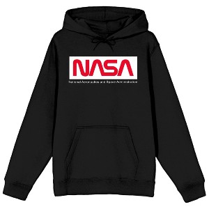 NASA Classic Logo Men's Black Graphic Hoodie - 1 of 3