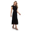 August Sky Women's Smocked Ruffle Sleeve Tiered Midi Dress - image 3 of 4