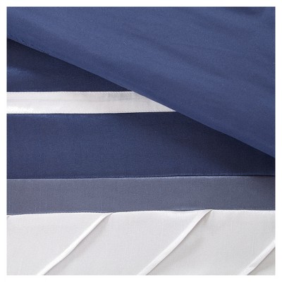 Navy King Microfiber Down Alternative 7-Piece Comforter Set