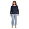 Lands' End Women's Relaxed Supima Cotton Long Sleeve Crew Neck T-Shirt - 4 of 4