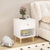 SEVOBAL Nightstands, Wooden Nightstand with Drawer and Shelf for Bedroom Storage and Organization, White, 17.72"*14.96"*23.23" - 4 of 4