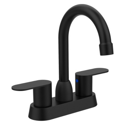 LunaLulinlk Bathroom faucet 360 degree high arc swivel spout center seat faucet 3 holes