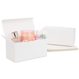 Juvale 20 Pack 9 x 4.5 x 4.5-Inch White Paper Gift Boxes with Lids for Wrapping, Shipping Tumblers, Graduation, Birthday, Wedding Party Favors - 1 of 4