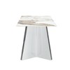 Maliang 63"x31.5x30" Marble-Patterned Slab Dining Table with Stainless Steel Legs - 3 of 4